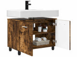 Bathroom Vanity Unit Smoked Oak 60 x 35 x 60 cm Engineered Wood 889410