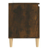 TV Cabinet with Solid Wood Legs Smoked Oak 103.5x35x50 cm 813158
