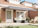 Retractable Awning Light Grey 400 x 200 cm Fabric 3329874