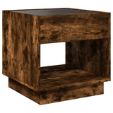 Coffee Table with Infinity LED Smoked Oak 50x50x50 cm 847655