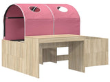 Bed with Tunnel 3 pcs Artisian Oak and Pink Engineered Wood 3423518
