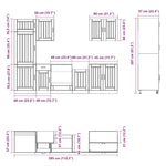 ZNTS 7 Piece Kitchen Cabinet Set Kalmar White Engineered Wood 3314771