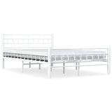 ZNTS 285298 Bed Frame White Metal 140x200 cm