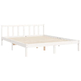 Bed Frame without Mattress White 160x200 cm Solid Wood Pine 3193477