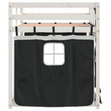 Bunk Bed without Mattress White&Black 90x190 cm Single Solid Wood Pine 3283907