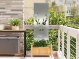 Garden Privacy Screen Silver 32 x 140 cm Galvanised steel 876264