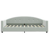 Daybed with Trundle&Drawers without Mattress Light Grey 90x190 cm 3197395