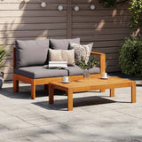 Garden Sofa with 1 Armrest 2-Seater Solid Wood Acacia 367630