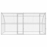 Dog Kennel 2 pcs Silver 4 x 2 x 2 m Galvanised steel 3368333