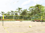Volleyball Net Yellow and Black 823x244 cm PE Fabric 93744
