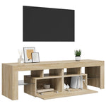 TV Cabinet with LED Lights Sonoma Oak 140x36.5x40 cm 804367