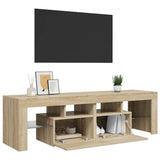 TV Cabinet with LED Lights Sonoma Oak 140x36.5x40 cm 804367