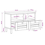 Storage Cabinets Natural 70 x 33 x 46 cm Solid Mango Wood 4018845