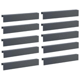 Garden Cover Profile 10 pcs 100 x 10 x 15 cm Steel Anthracite 8012911