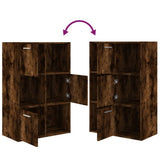 Storage Cabinet Smoked Oak Engineered wood Medium Storage Cabinet 815453