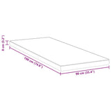 Mattress Topper White 90 x 190 x 8 cm Jaquard Fabric 4106266