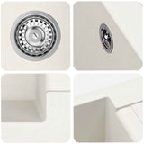 Sink White 780 x 500 mm 80% Quartz and 20% Resin 42028403