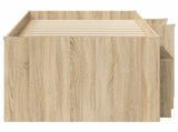Loft Bed Frame with Cabinet 3 pcs Sonoma Oak Engineered Wood 3423368