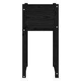 Planters 2 pcs Black 40x40x81 cm Solid Wood Pine 822131
