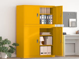 Storage Cabinet 2 pcs Mustard Yellow 90 x 40 x 175 cm Steel 3438720