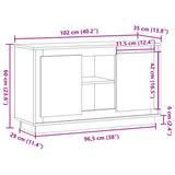 Sideboard Old Wood 102x35x60 cm Engineered Wood 857137