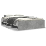 Bed Frame Concrete grey Engineered wood frame, plywood slats Double 3295656