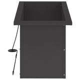 Garden Planter with LED Black 30 x 60 x 30 cm Steel 8008084
