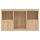 Sideboard with LED Lights Sonoma Oak 181.5x37x100 cm 3209179