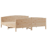 Bed Frame without Mattress 200x200 cm Solid Wood Pine 3301776