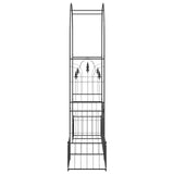 Garden Arch with Lock Black 203 x 50 x 218 cm 42021346