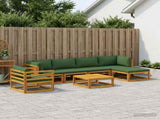 Sofa Set 7 pcs Natural Solid Acacia Wood 3417251
