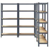 5-Layer Storage Shelves 4 pcs Anthracite Steel&Engineered Wood 3307595