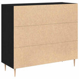 Sideboard Black Oak 90 x 34 x 80 cm Engineered Wood 869078