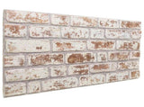 Wall Panels 10 pcs 100 x 50 cm Red and White EPS Foam 42046101