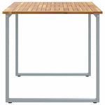 Garden Dining Table Grey 140 x 80 x 75 cm 4010594
