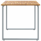 Garden Dining Table Grey 140 x 80 x 75 cm 4010594