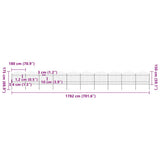 Garden Fence with Spear Top Steel 1781.5x175 cm Black 277748