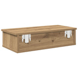 Wall Shelf with Drawers Artisian Oak 60x28x15 cm Engineered Wood 859949