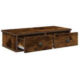 Wall Shelf with Drawers Smoked Oak 60x28x15 cm Engineered Wood 859945