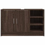 Sink Cabinet Brown Oak 90x29x55 cm Engineered Wood 848128
