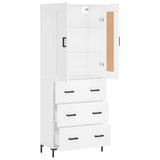 Highboard White 69,5x34x180 cm Engineered Wood 3199745