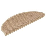 Stair Mats Self-adhesive Sisal-Look 30 pcs 65x21x4 cm Sand 3365879