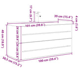 2 Piece Bathroom Furniture Set Concrete Grey Engineered Wood 3324963