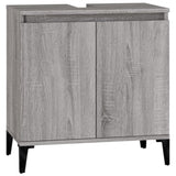 3 Piece Bathroom Furniture Set Grey Sonoma Engineered Wood 3185595