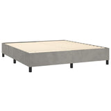 Box Spring Bed Frame Light Grey Super King Velvet 3121226