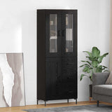 Highboard with Drawer 2 pcs Black Oak Engineered Wood 3416215