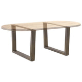 Coffee Table Legs V-Shape 2 pcs Natural Steel 70x cm Steel 4012639