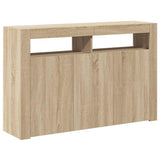 804340 Sideboard with LED Lights Sonoma Oak 115,5x30x75 cm