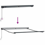 Retractable Awning Manual Light Grey 300x250 cm Fabric 3330103