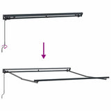 Retractable Awning Manual Light Grey 300x250 cm Fabric 3330103